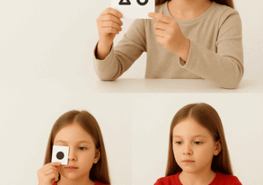 дівчинка на зоровій терапії